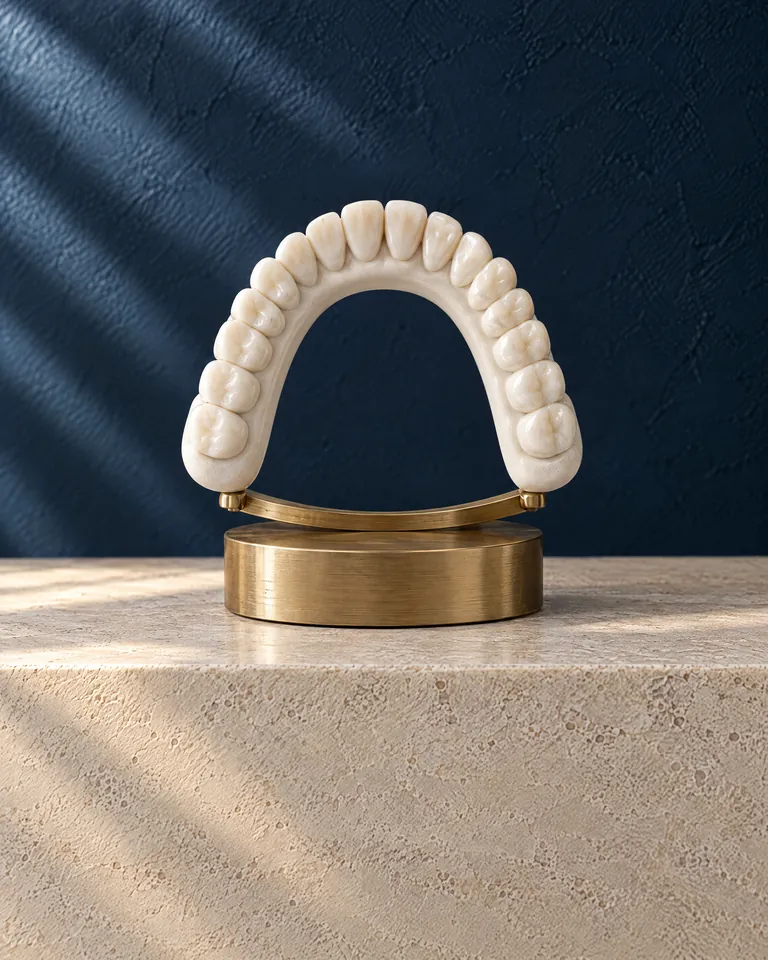 Illustration of an implant-supported denture